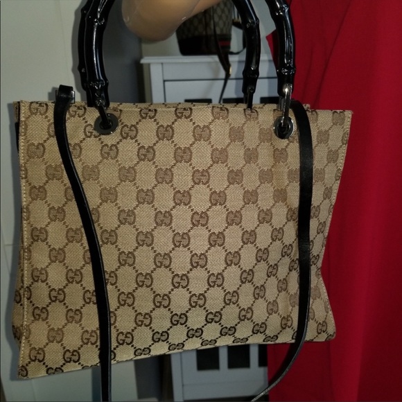 Gucci | Bags | Rare Gucci Monogram Satchel With Detachable Strap | Poshmark